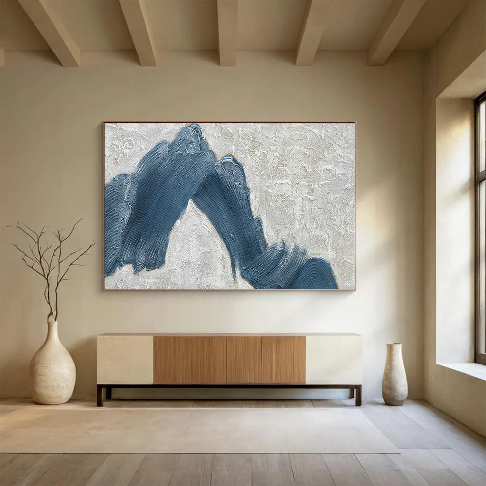 Blue Mountain Relief Art for Zen - Inspired Home Meditation Rooms DLZ2598