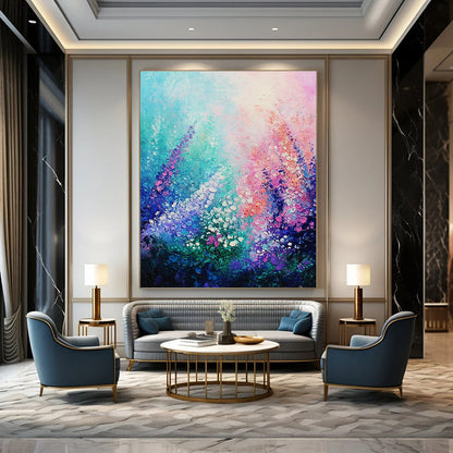 Vivid Floral Abstract for Garden - Themed Café & Romantic Bedroom STSC847