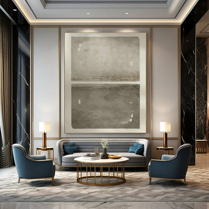Dual - Tone Grey Textured Art for Modern Gallery & Monochrome Café DLZ1366