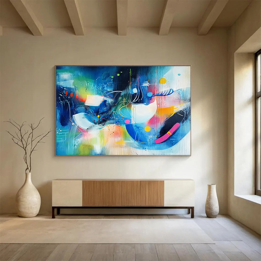 Colorful Dynamic Abstract Art for Art Bar & Creative Event Space SC216