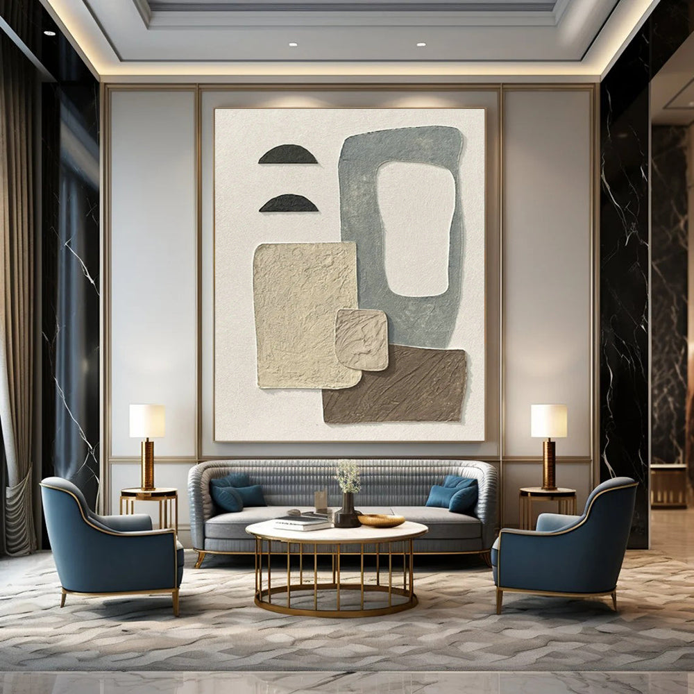 Collage Abstract Art for Art Studio & Bohemian Home DLZ1142