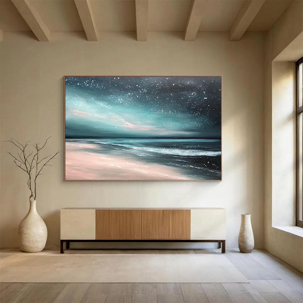 Moonlit Beach Serenity Art for Spa Retreat & Relaxation Room SC398