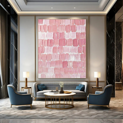 Pink Textured Art for Girly Home Bedroom Vanity Areas DLZ0274