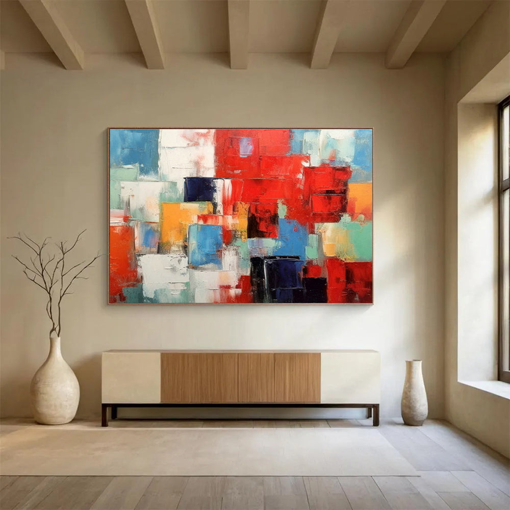 Colorful Geometric Abstract Art for Modern Living Room Centerpieces DLZ2661