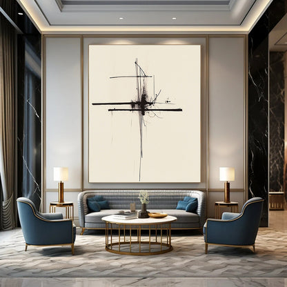 Delicate Black Cross for Minimalist Home Office & Art - Loving Library STSC1245