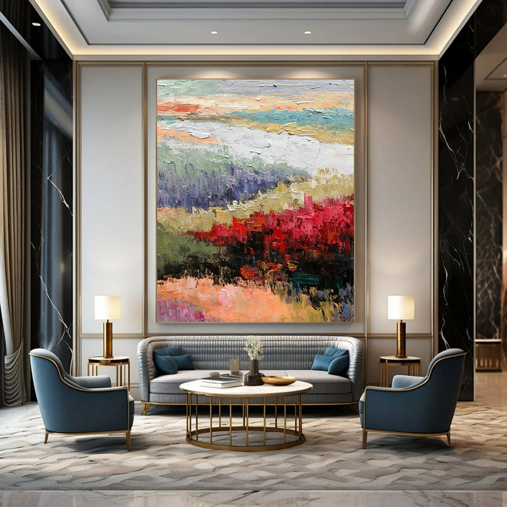 Colorful Landscape Oil Painting for Living Room & Garden Café DLZ1280