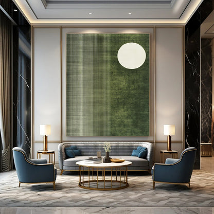 Green and White Geometric for Contemporary Office & Nature - Inspired Lounge STSC1251