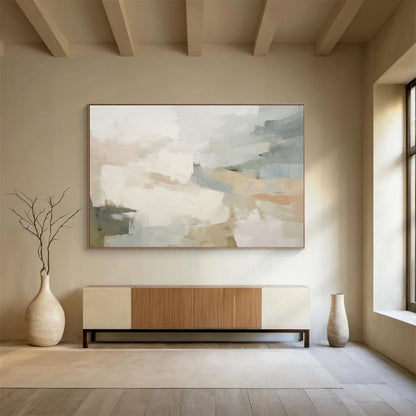 Pink - Gray Abstract Art for Bohemian - Chic Nursery Decor DLZ2630