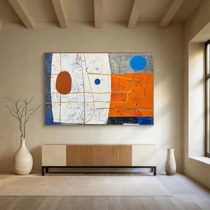 Abstract Shapes with Lines Art for Modern Studio & Art School SC376