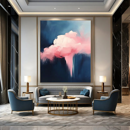 Dreamy Pink Cloud Abstract Art for Nursery & Lounge STSC671