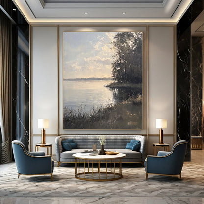 Lake at Dusk for Nature - Inspired Bedroom & Rustic Cabin STSC1173