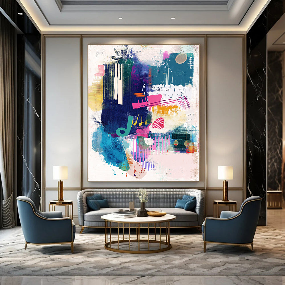 Music - Inspired Abstract for Creative Music Studio & Trendy Café STSC560
