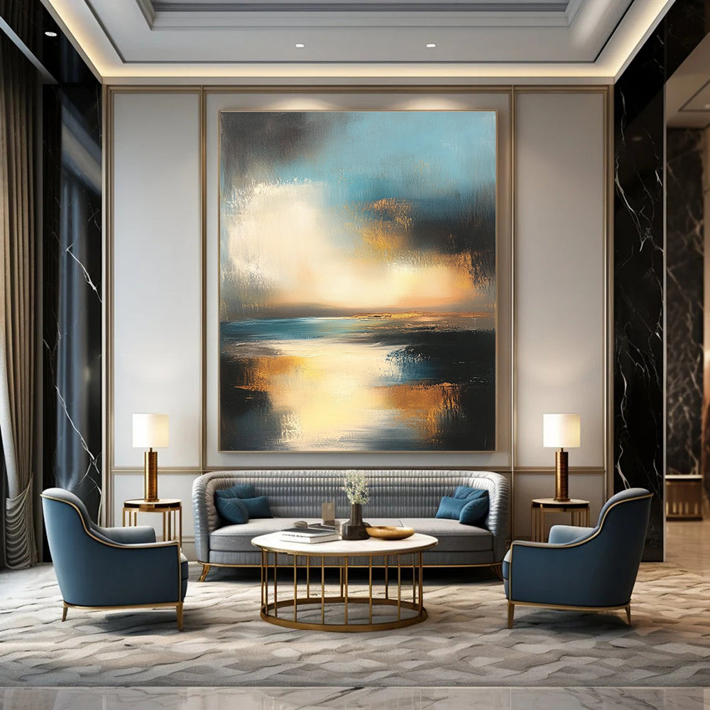 Abstract Seaside Sunset for Coastal Home Bedroom & Beachfront Restaurant STSC196