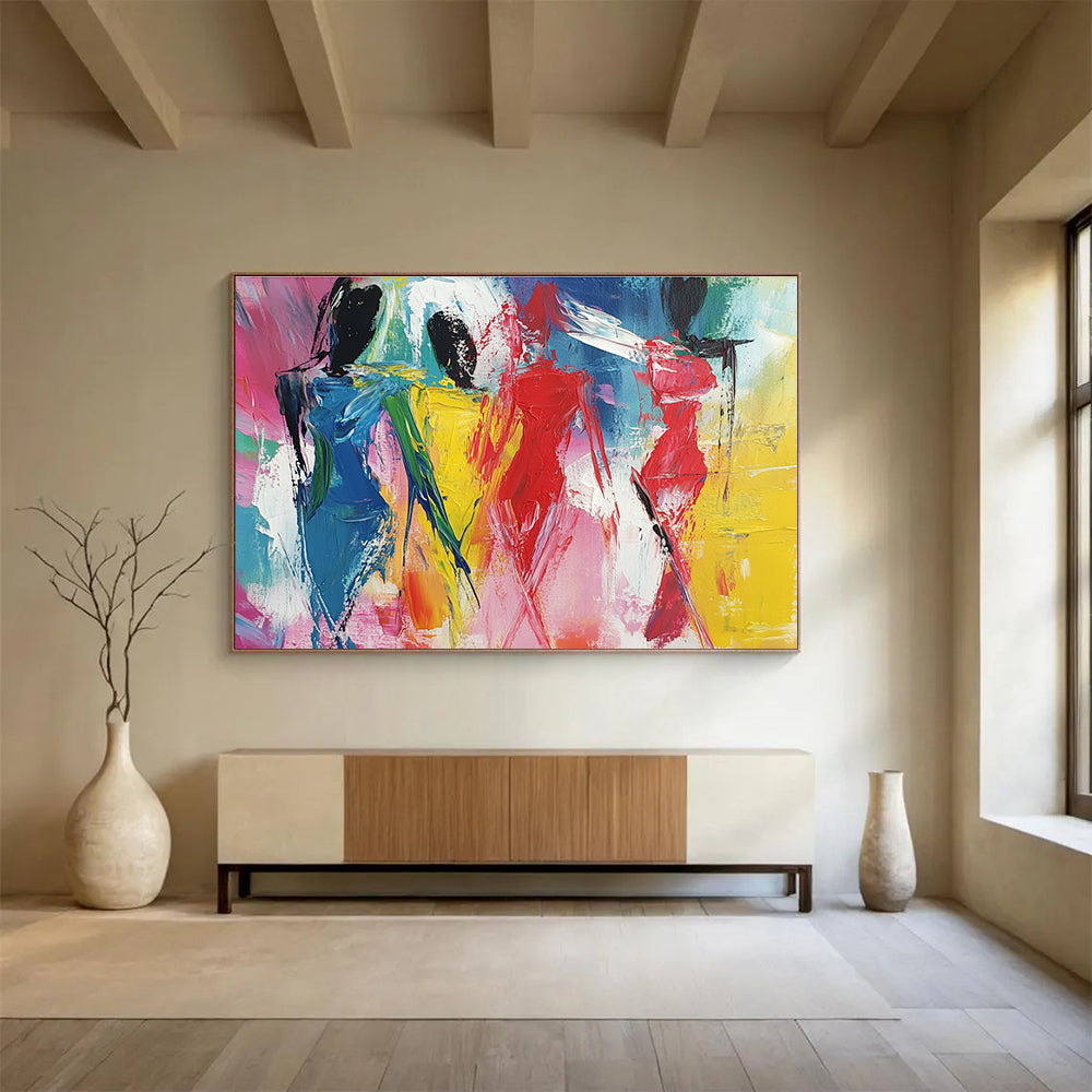 Colorful Abstract Figures Art for Fashion Boutique & Artistic Event Space SC188