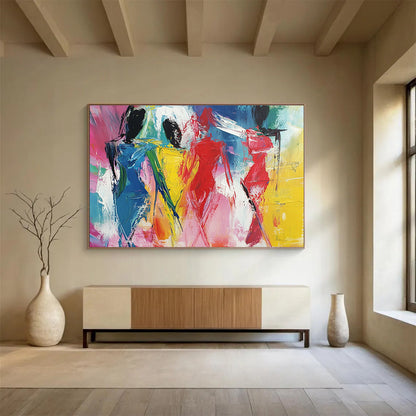 Colorful Abstract Figures Art for Fashion Boutique & Artistic Event Space SC188