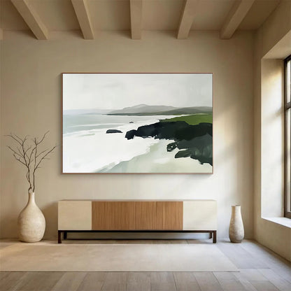 Minimalist Coastal Landscape for Scandinavian Home & Beachfront Yoga Studio SC160