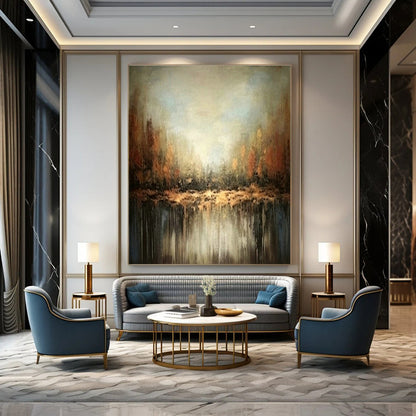 Autumn - Inspired Abstract Art for Rustic Cabin & Nature - Themed Restaurant DLZ1931
