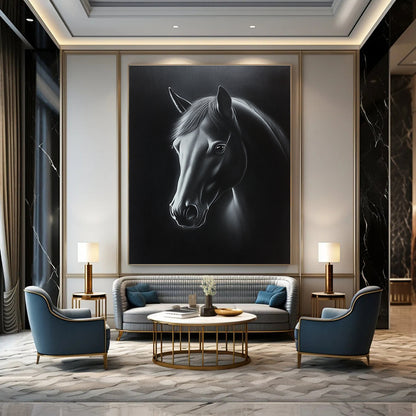Realistic Horse Portrait for Equestrian Clubhouse & Luxury Home Study STSC1076
