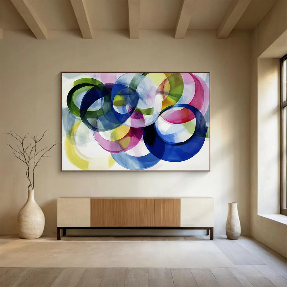 Interlocking Color Rings Art for Fashion Boutique & Art - Loving Home Office SC525