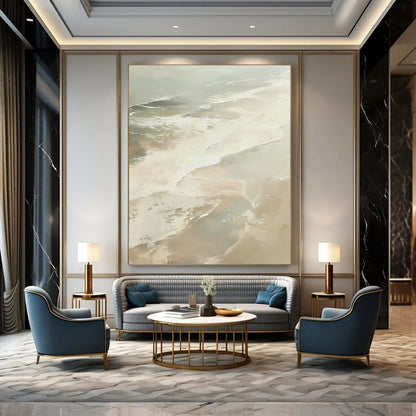 Abstract Sea Wave Painting for Beachfront Hotel & Nautical - Themed Restaurant DLZ0658