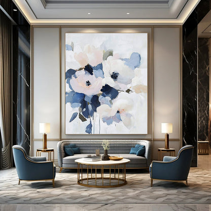 Soft - Toned Flower Bouquet Art for Nursery & Café STSC053