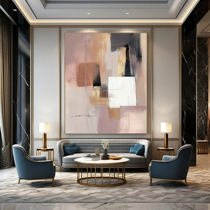 Earth - Toned Geometric Abstract for Rustic Home Library & Eco - Friendly Office STSC808