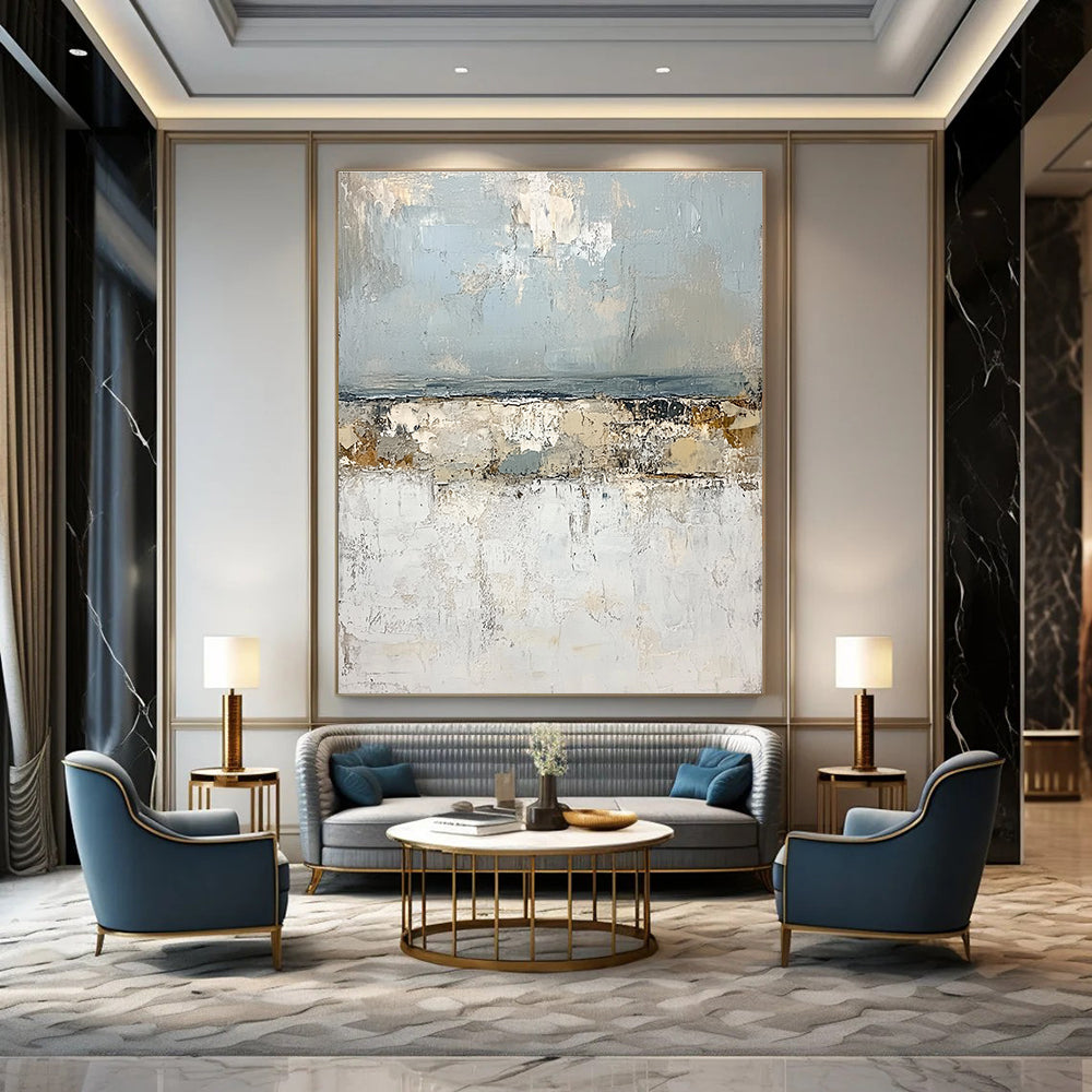 Textured Coastal Abstract for Beachfront Home & Nautical - Themed Café STSC270