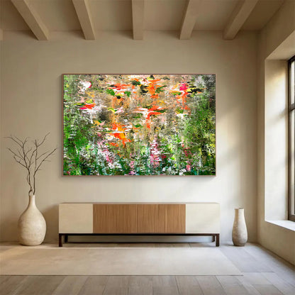 Colorful Flower Field Art for Countryside Bed - and - Breakfast Common Areas DLZ3306