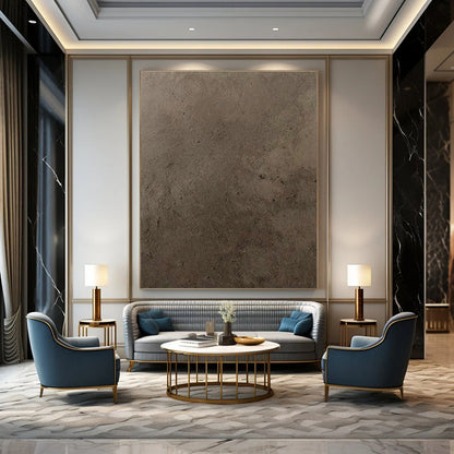 Dark Brown Solid Abstract Art for Rustic Home & Art Gallery DLZ1123