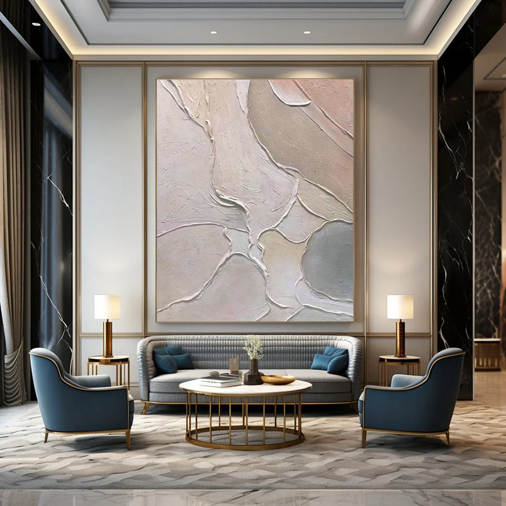 Soft Textured Abstract Art for Baby Nursery & Tea Salon DLZ0621