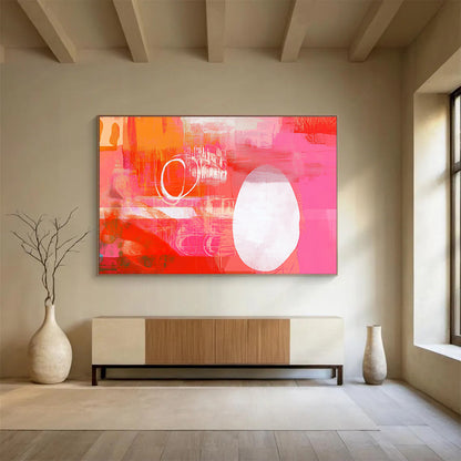 Dynamic Red Art: Ignite Creative Studio & Modern Office SC542