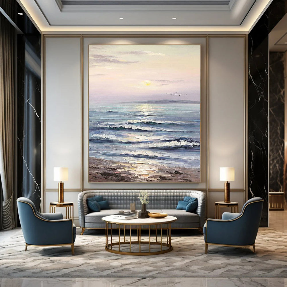 Serene Seaside Sunset Art for Beach House & Spa DLZ2296