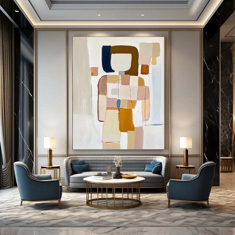 Abstract Figure in Pastels for Cozy Bedroom & Creative Studio STSC241