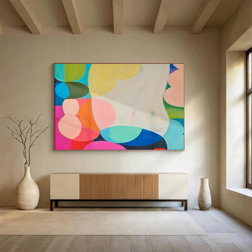 Colorful Circle Abstract Art for Playful Kids’ Rooms DLZ2440