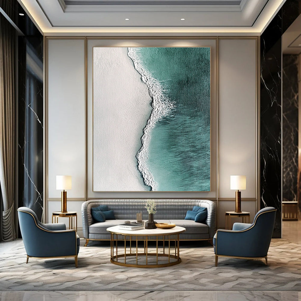 Aerial View of Turquoise Beach for Nautical - Themed Bedroom & Beachfront Café STSC532