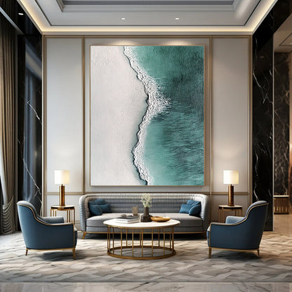Aerial View of Turquoise Beach for Nautical - Themed Bedroom & Beachfront Café STSC532