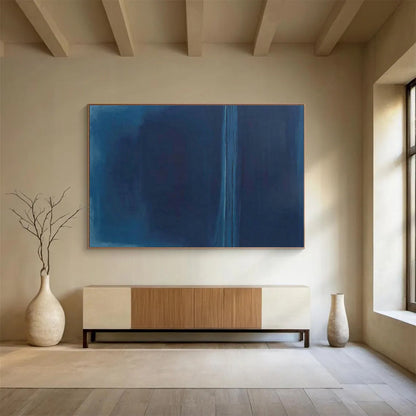 Blue Minimalist Abstract Art for Modern Home Offices DLZ2483