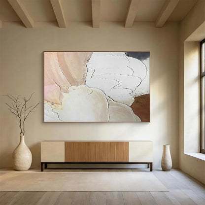 Light Pink Relief Abstract Art for Feminine - Inspired Beauty Salons DLZ2568