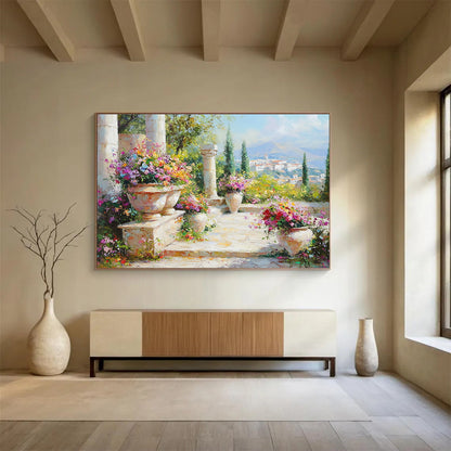 Mediterranean Garden Art for Luxury Villa Patio & Travel - Themed Lounge SC467