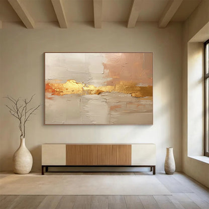 Pink - Gold Abstract for Glamorous Dressing Room DLZ3001
