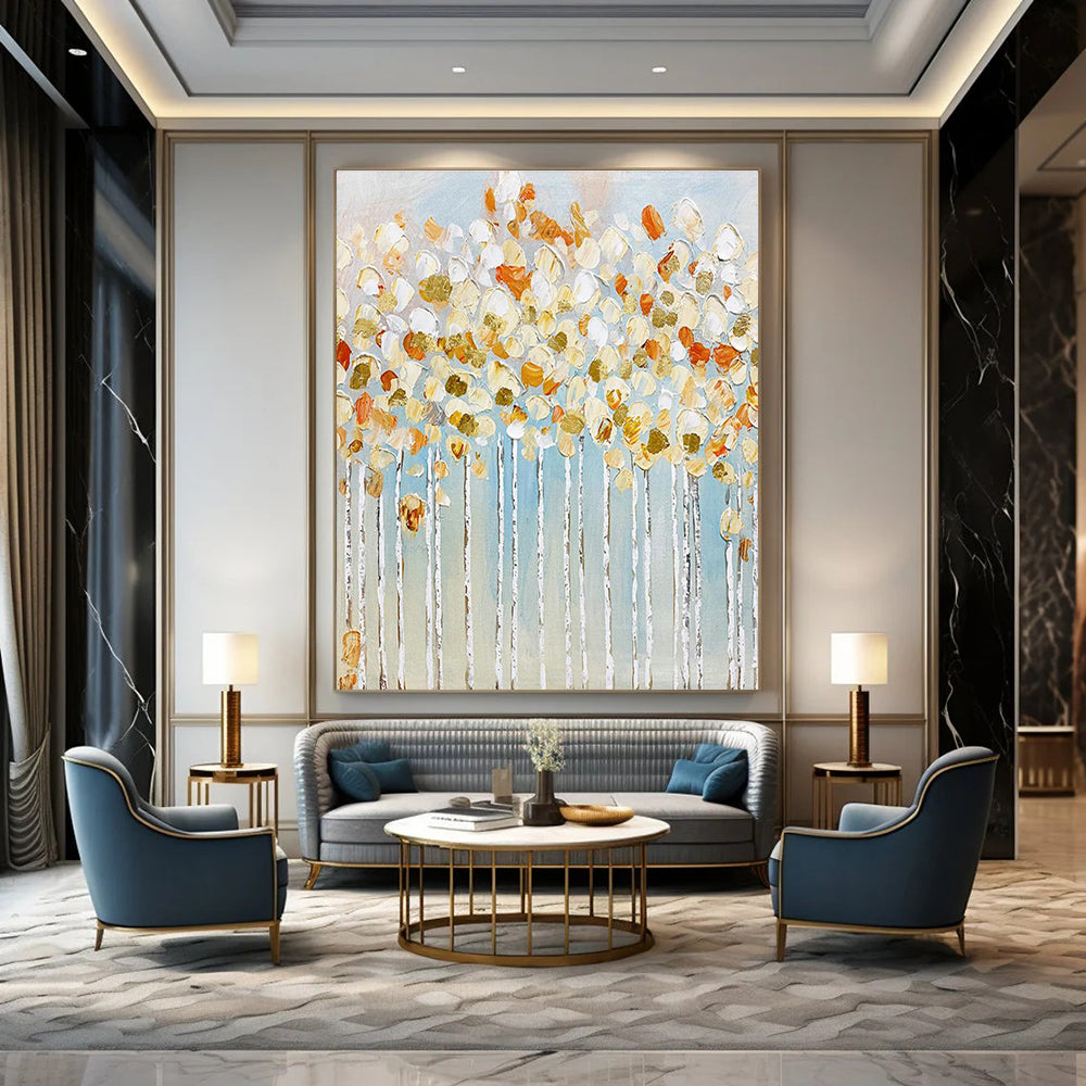 Textured Floral Tree Art for Bohemian - Style Bedroom & Nature - Loving Café DLZ2141