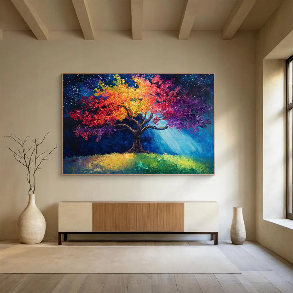 Fantasy Tree Night Sky Art for Boho - Chic Rooftop Garden Hangouts DLZ3197
