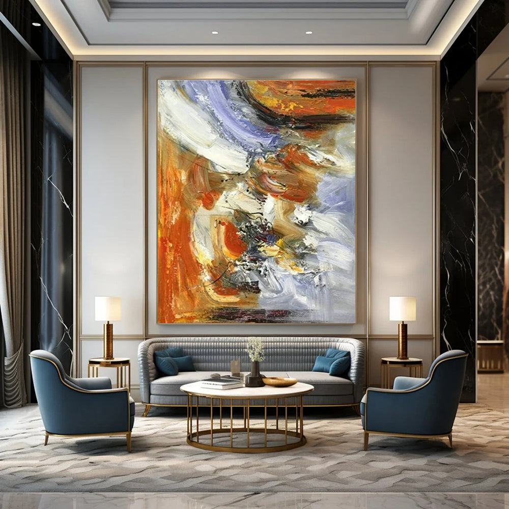 Colorful Abstract Fusion Art for Creative Studio & Modern Café DLZ1460