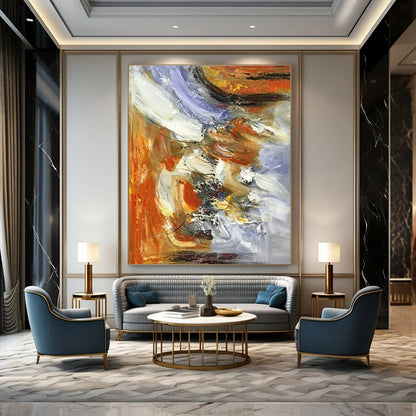 Colorful Abstract Fusion Art for Creative Studio & Modern Café DLZ1460