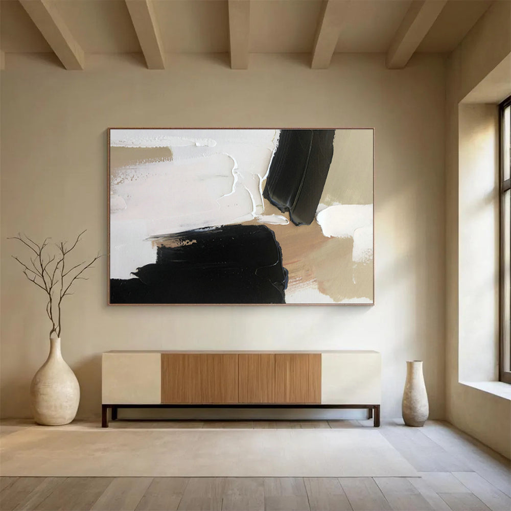 Grey - White - Gold Abstract Art for Studio Luxe Artistic Vibe DLZ2700