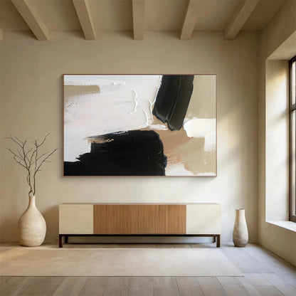 Grey - White - Gold Abstract Art for Studio Luxe Artistic Vibe DLZ2700