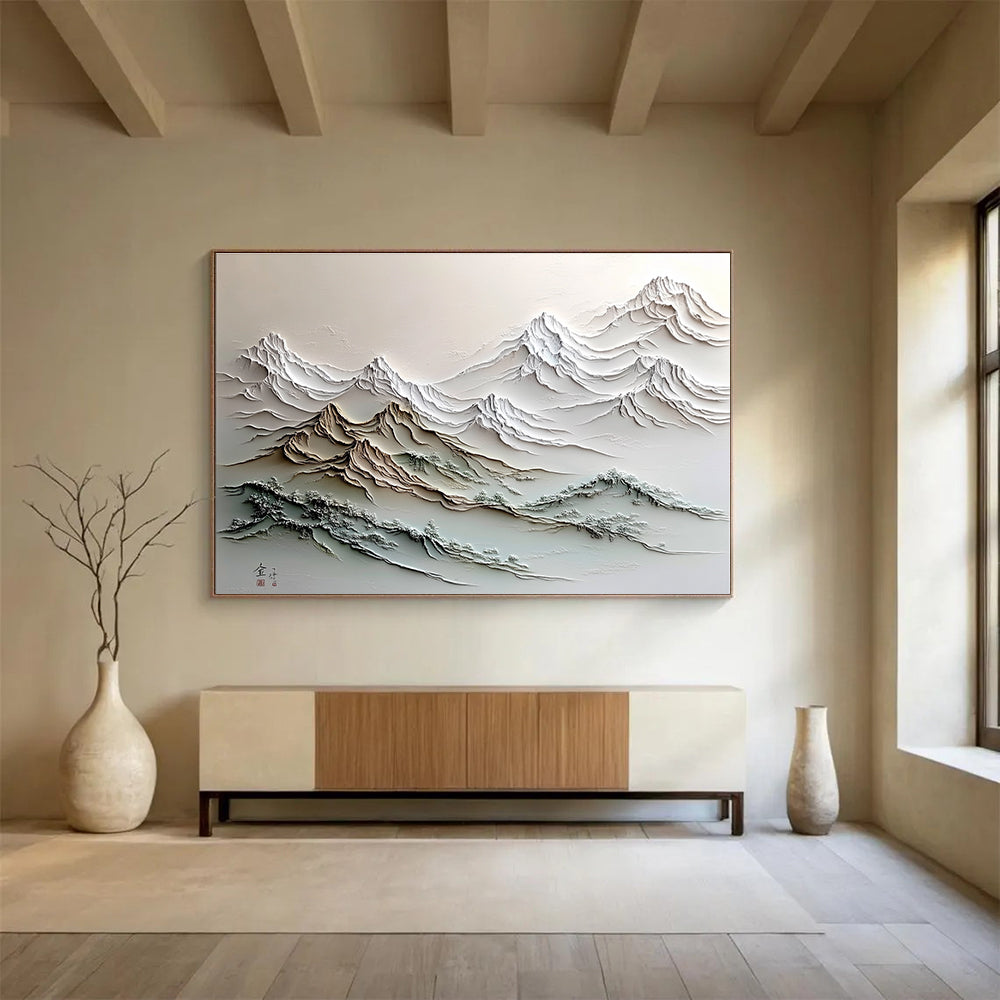 Intricate Mountain Art for Asian - Inspired Living Room & Luxury Hotel Lobby SC557