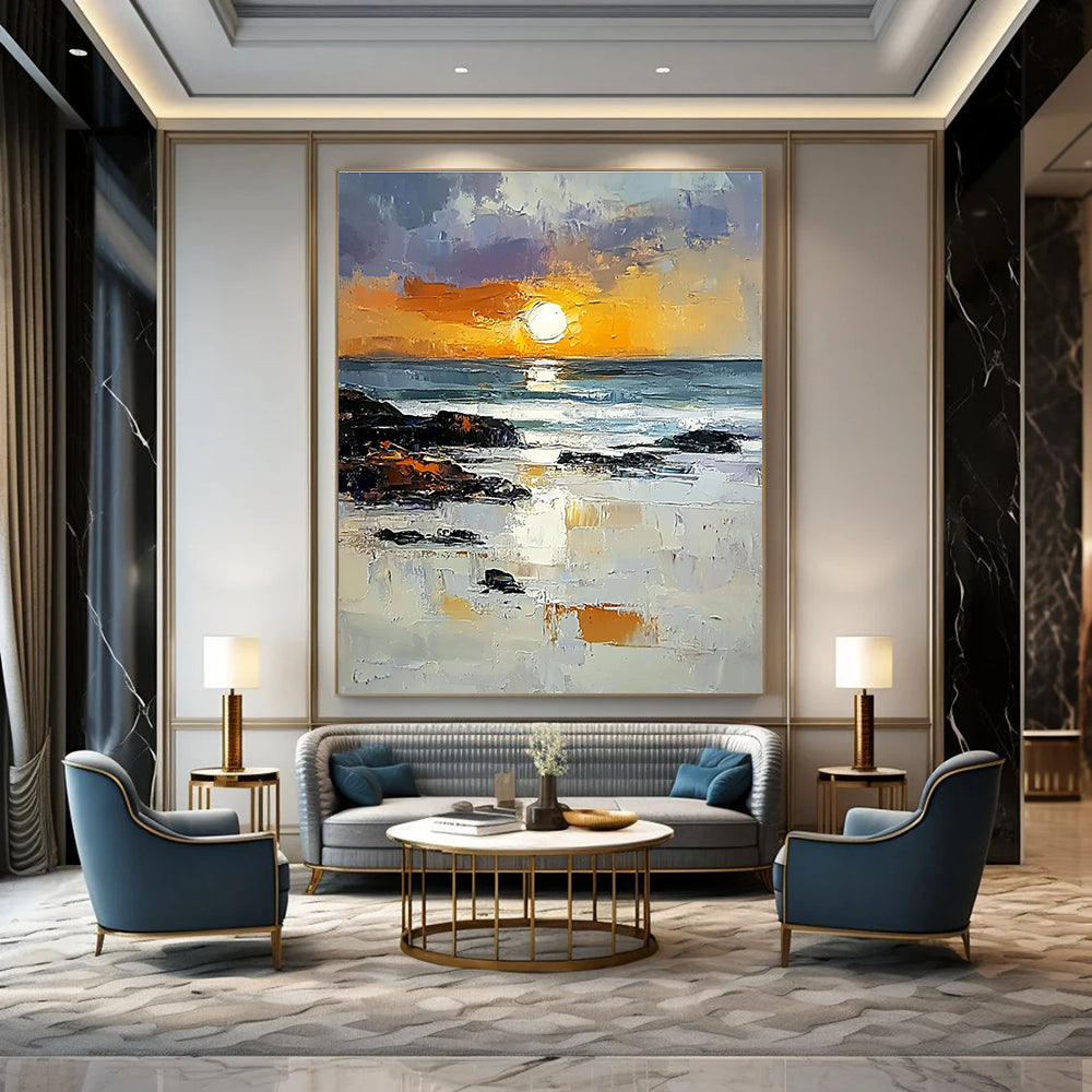 Sunset by the Sea for Romantic Hotel Room & Coastal Art Gallery STSC882