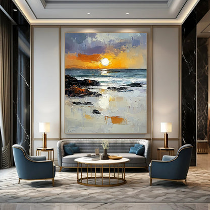Sunset by the Sea for Romantic Hotel Room & Coastal Art Gallery STSC882