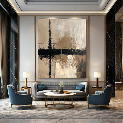 Textured Neutral Abstract for Creative Studio & Rustic - Modern Home STSC437